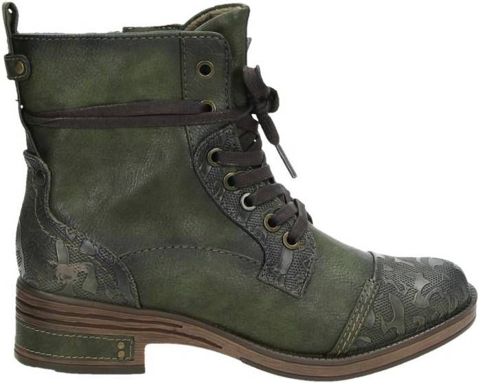 Mustang rits- & gesloten boots groen