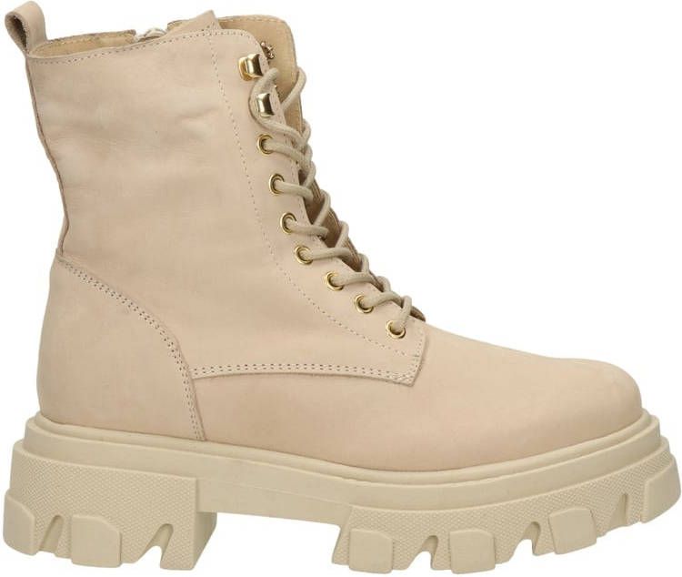Nelson nubuck veterboots beige