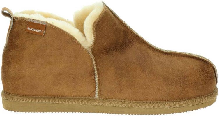 Shepherd suède pantoffels cognac
