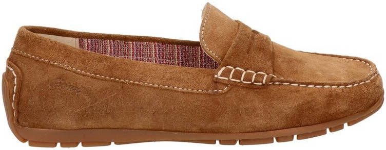 Sioux Carmona Velour suède mocassins cognac