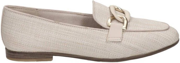 Tamaris loafers met ketting beige