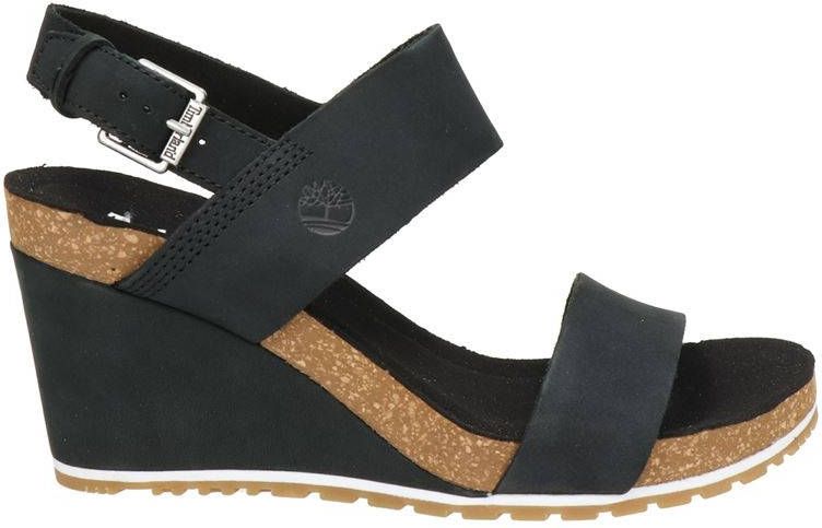 Timberland Capri Sunset nubuck sandalettes zwart