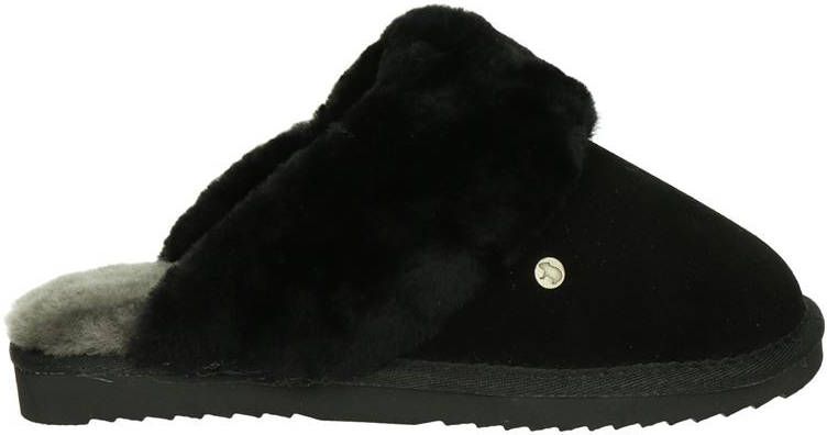Warmbat Australia Flurry suède pantoffels zwart