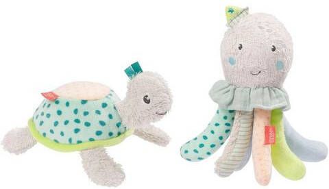 Fehn Badspeelgoed Baddier octopus en badspons schildpad Set(2 delig )