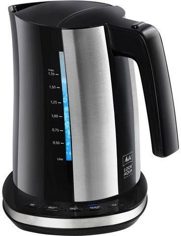 Melitta Ii Waterkoker Look Aqua/deluxe(1, 7 Liter, 2400 Watt)Zwart/rvs