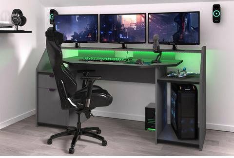 Parisot bureau Set up donkergrijs 92x180x68 cm Leen Bakker