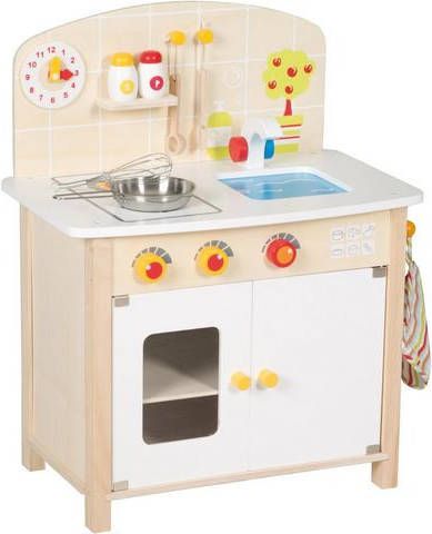 Yourstockshop Roba Speelkeuken Junior 52 X 30 X 63 Cm Hout Naturel 8 delig