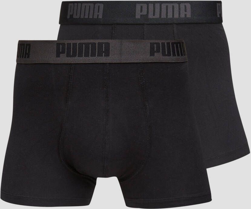 Puma Men's 2 Pack Basic Boxers Black S Zwart