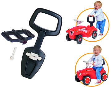 BIG Kindervoertuig lerenlopenhulp Bobby Car Walker 2 in 1 accessoires 2 in 1 rugleuning en hulp om te leren lopen, made in germany