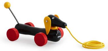 Brio houten teckel trekdier