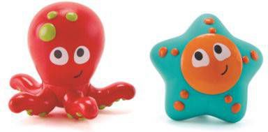 Hape waterspuiters oceaandieren 2-delig rood/blauw