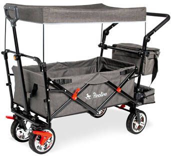 Pinolino ® Bolderkar AddPlus Bxdxh 56x120x67 cm, met rem, grijs mêlee