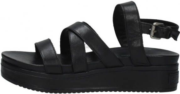 Shabbies Amsterdam Maro leren sandalen zwart