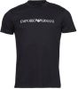 Emporio Armani Logo printed T shirt , Zwart, Heren online kopen