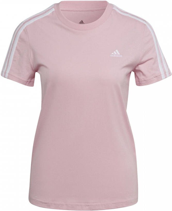 Adidas Loungewear Essentials Slim 3 Stripes Dames T Shirts