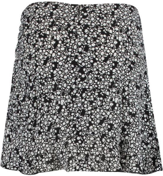 America Today gebloemde rok zwart/wit