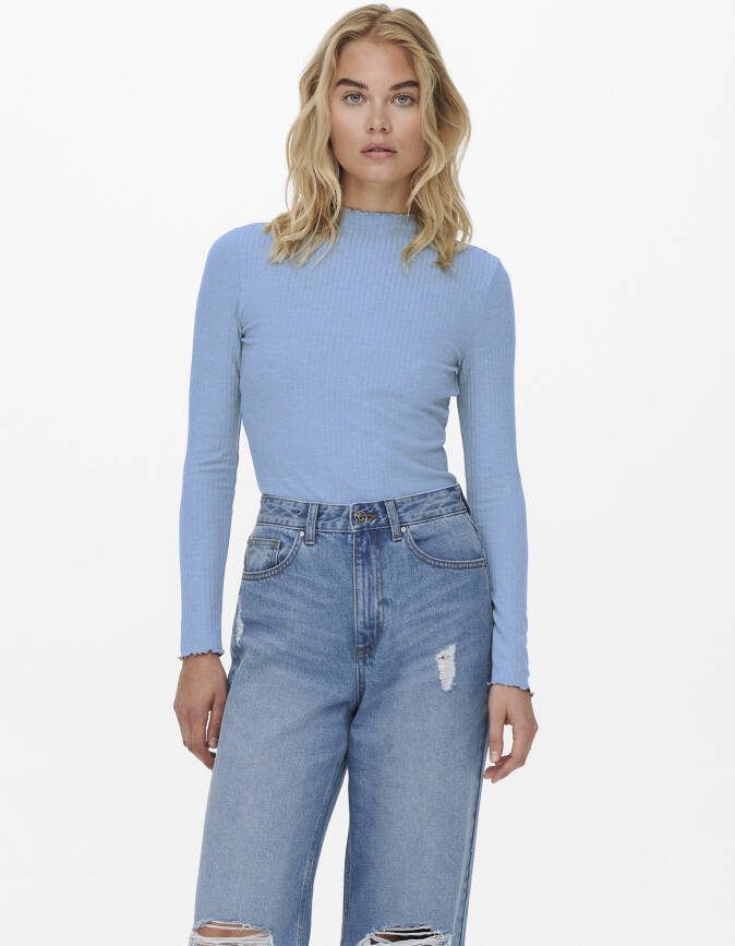 Only Shirt met lange mouwen ONLEMMA L/S HIGH NECK TOP NOOS JRS