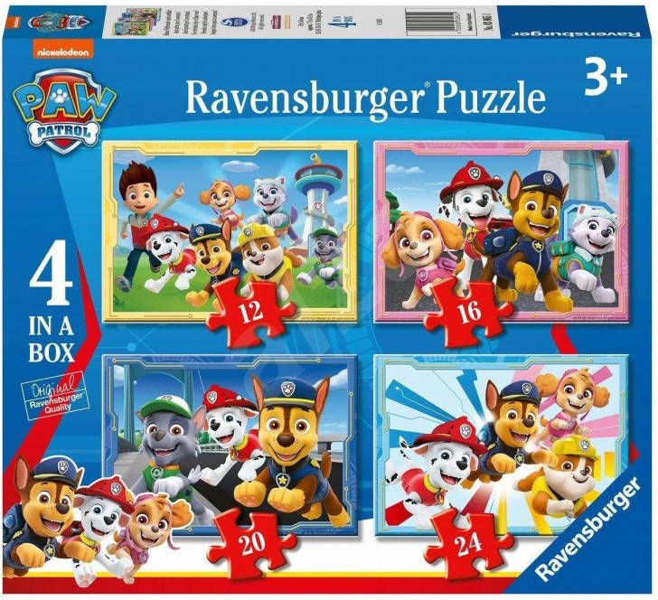 Ravensburger Puzzel Paw Patrol(12+16+20+24 Stukjes )