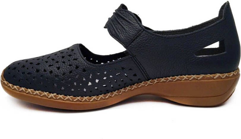 Rieker Platte sandalen , Blauw, Dames