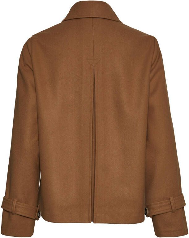 VERO MODA coat VMDAFNEVITA van gerecycled polyester camel