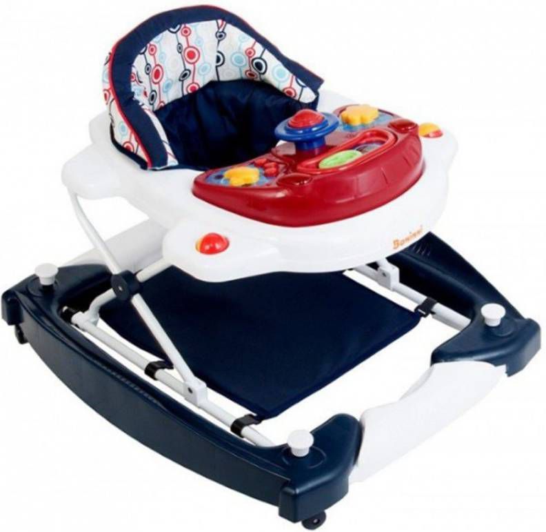 Baninni Loopstoel 2 in 1 Classic rood en donkerblauw BNBW002 RRD