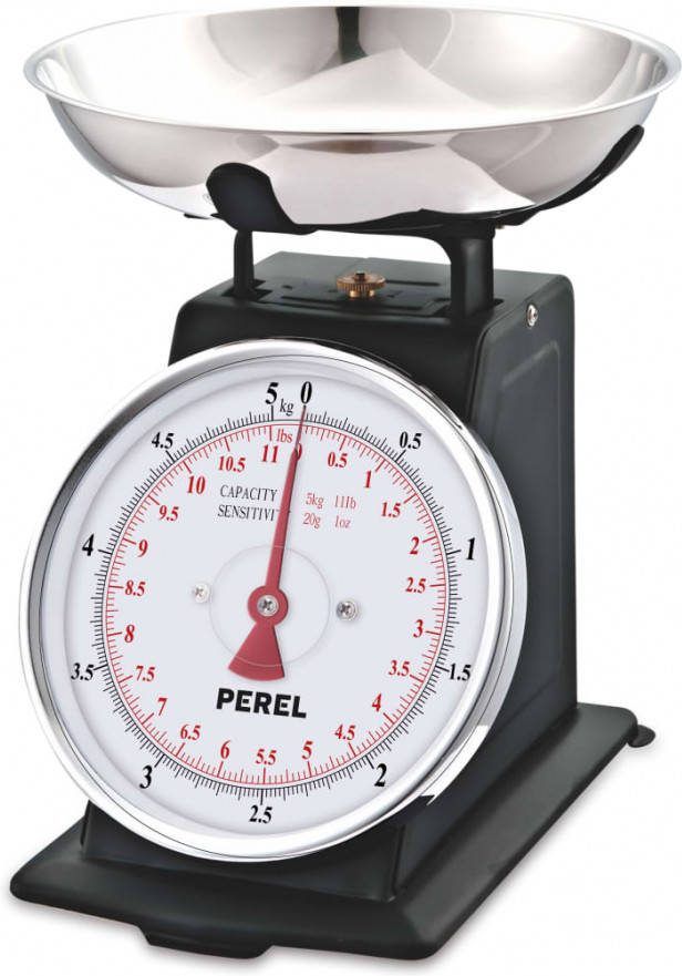 Perel Keukenweegschaal Analoog 20, 8 X 22 Cm Staal