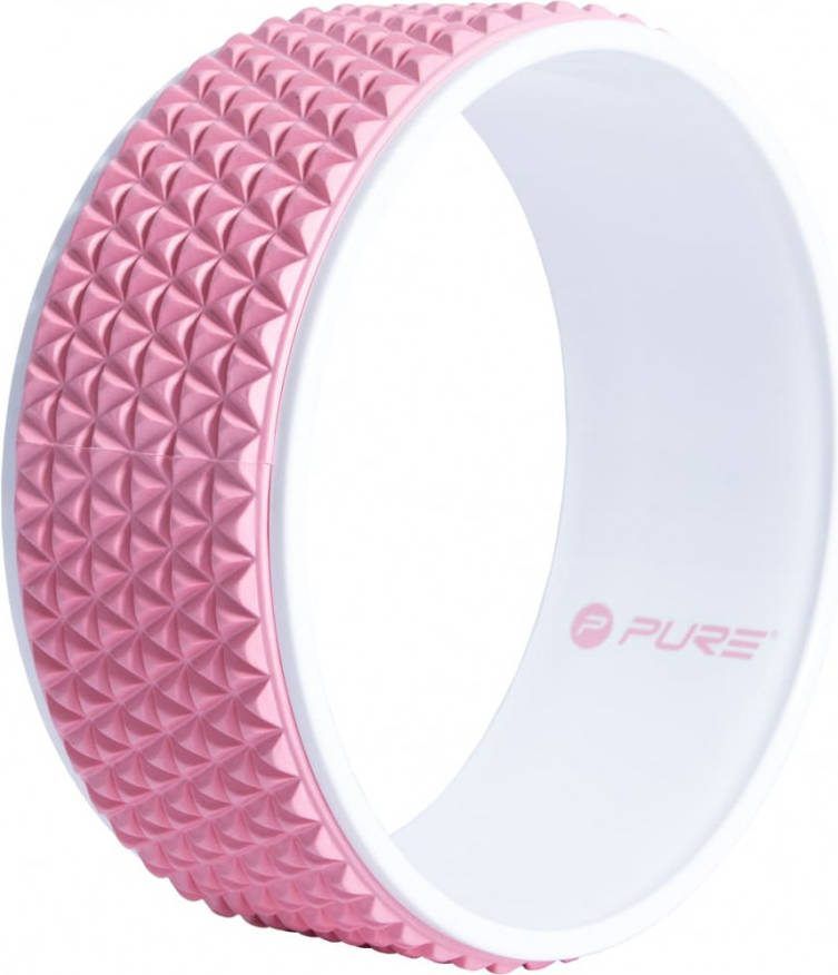 Pure2Improve Yogawiel 34 cm roze en wit