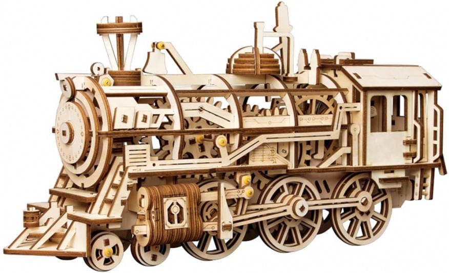Robotime Locomotief Lk701 Houten Modelbouw