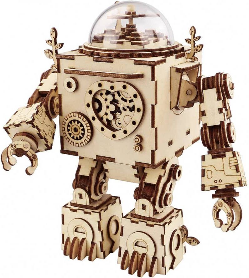 Robotime Orpheus Am601 Houten Modelbouw Muziekdoos Steampunk Diy