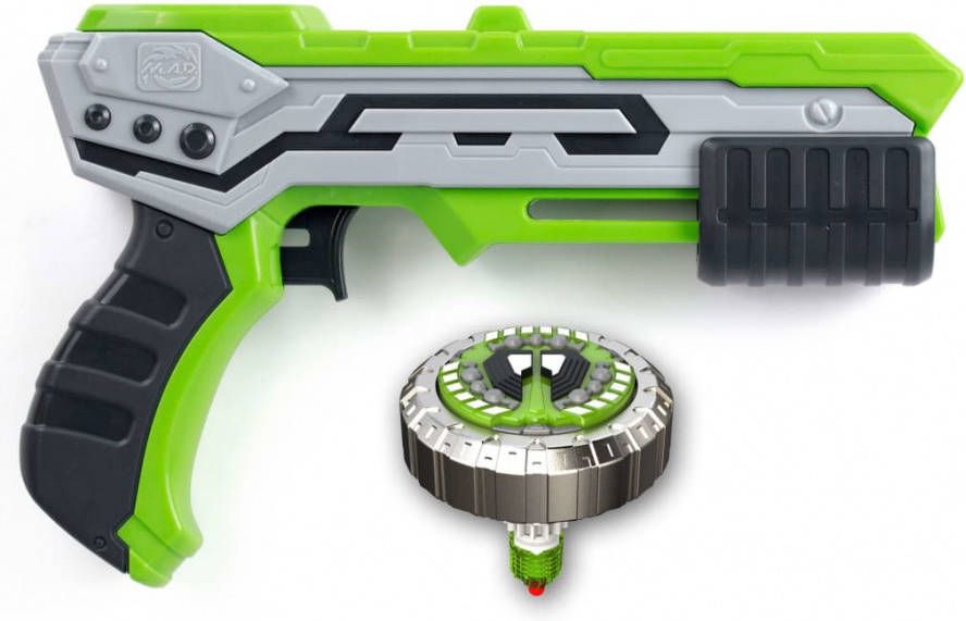 Silverlit Tol Blaster Spinner Mad Thunder Groen/zwart 2 delig