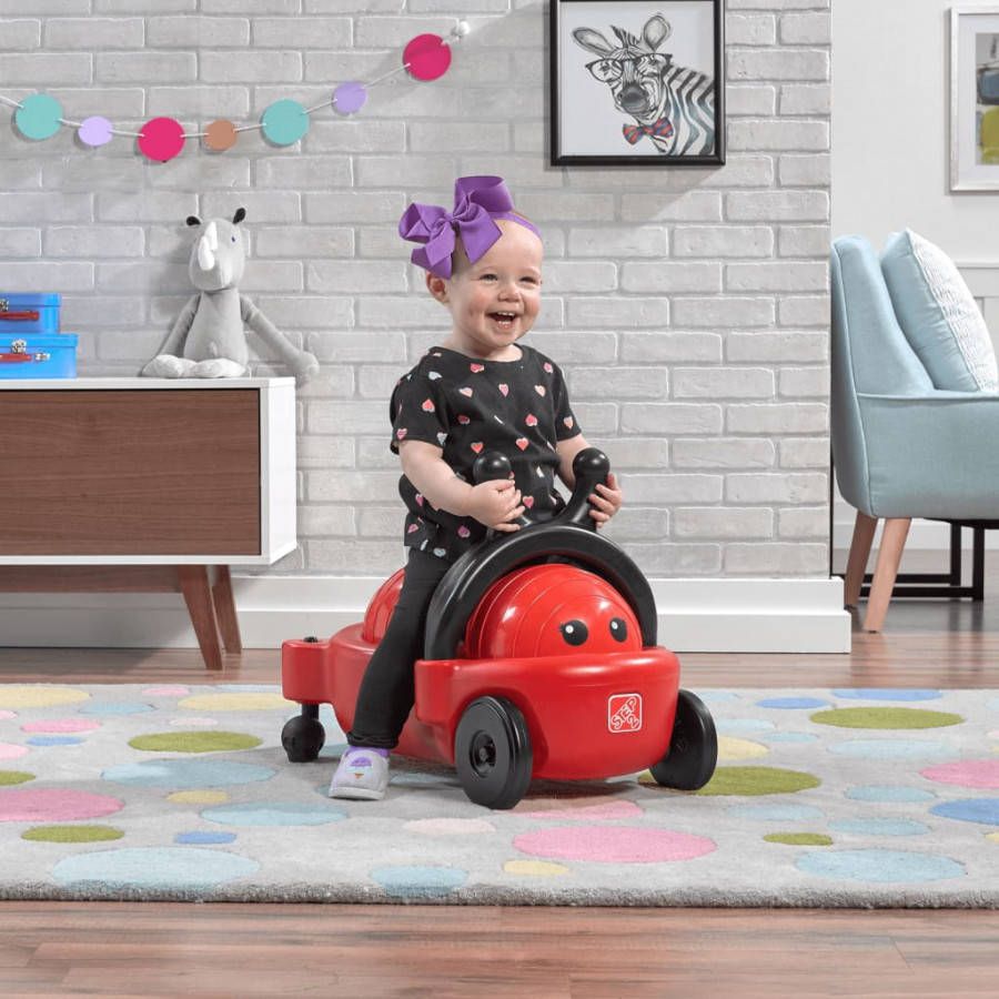 Step2 Bouncy Buggy Lieveheersbeestje Skippybal/Loopauto 2 in 1 Speelgoed Voor Kinderen Vanaf 2 In De Vorm Van Een