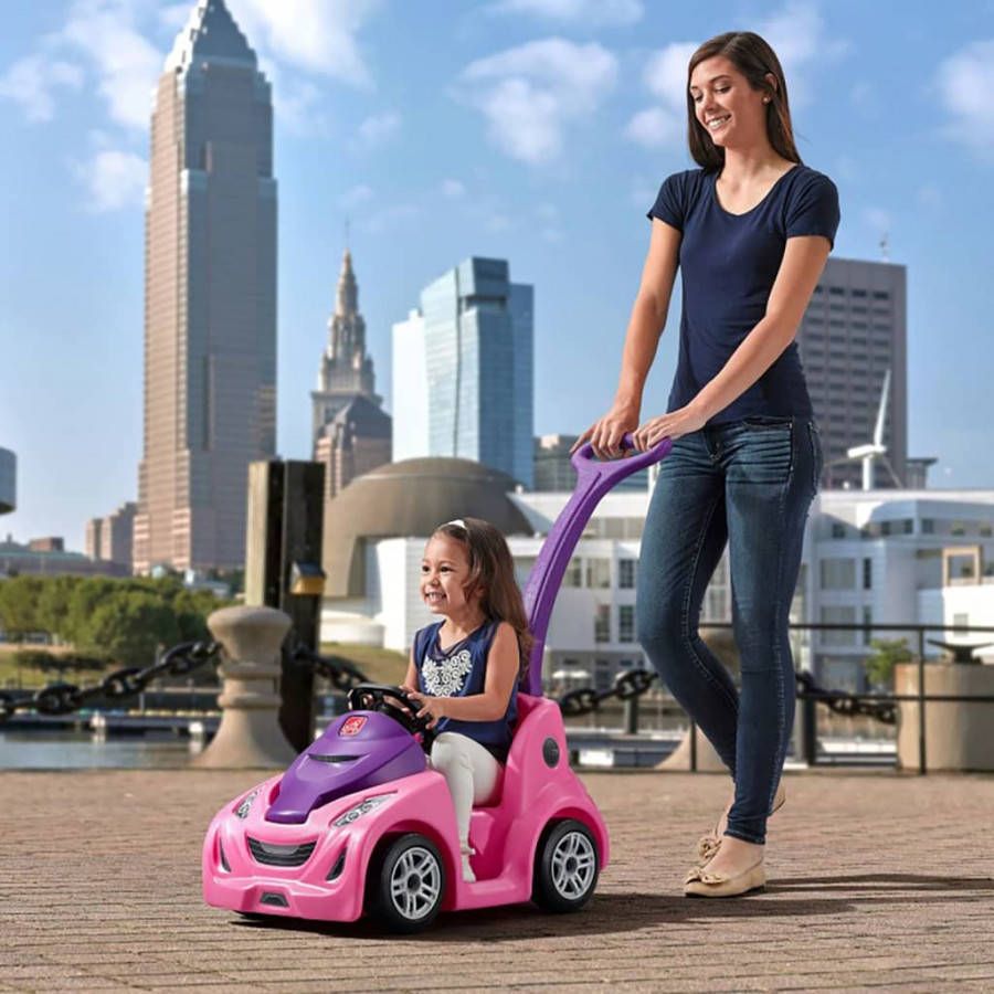 Step2 Push Around Buggy Gt Loopwagen In Roze & Paars Duwauto/Loopauto Met Duwstang