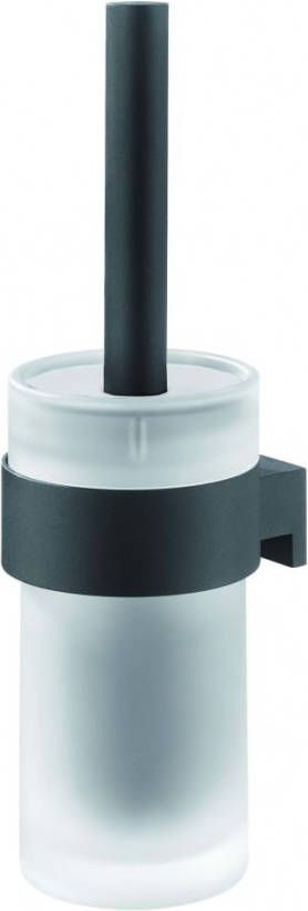 Douche Concurrent WC Borstel Set Sealskin Tiger Bold Metaal Glas Mat Zwart