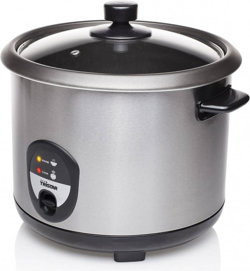 Tristar Rijstkoker RK 6129 900 W 2, 2 L zilverkleurig