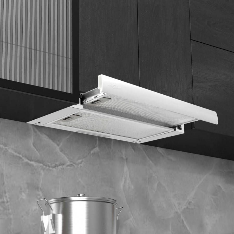 VIDAXL Afzuigkap inbouw slank 480 m³,/u aluminium roestvrij staal