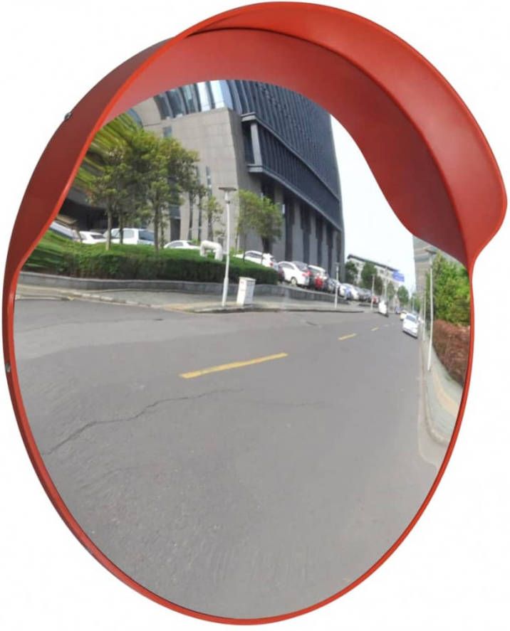 VIDAXL Verkeersspiegel voor buiten 60 cm PC kunststof oranje