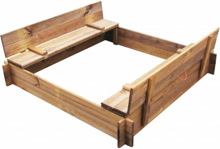 VIDAXL Zandbak vierkant geï, mpregneerd hout