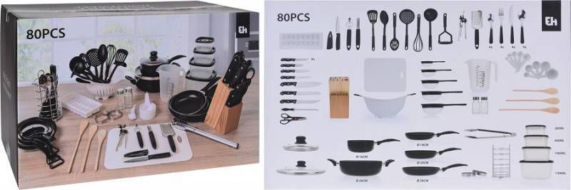 Excellent Houseware Keukenset Set van 80