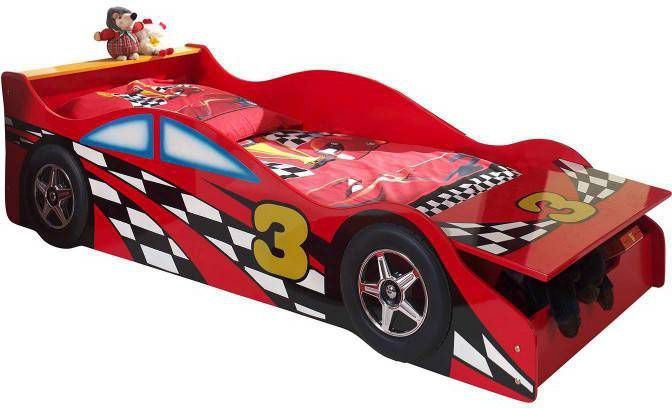 Vipack Kinderledikant Autobed, raceauto bed met lattenbodem