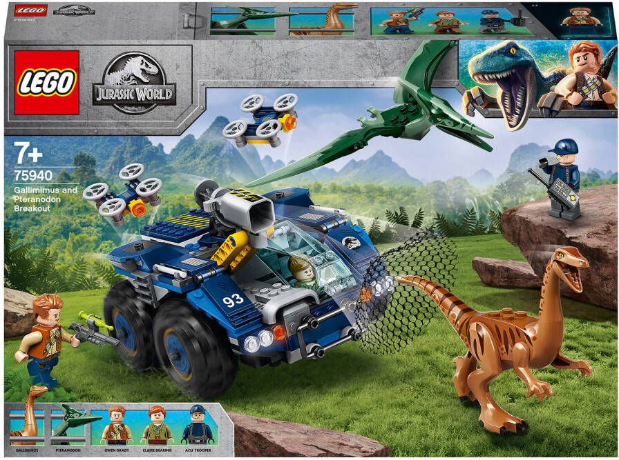 LEGO Jurassic World Ontsnapping van Gallimimus en Pteranodon 75940