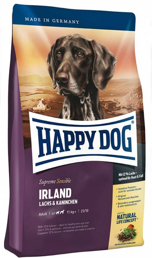 Happy Dog Supreme Sensible 2x12, 5kg Ierland Zalm & Konijn Hondenvoer