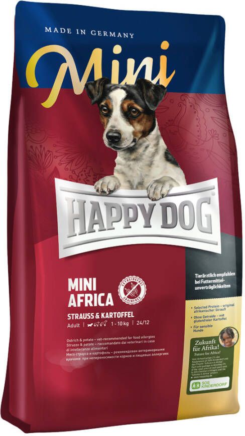 Happy Dog Supreme Sensible 3x4kg Mini "Kleine Wereldreis" Africa, Nieuw Zeeland & Toscane Hondenvoer